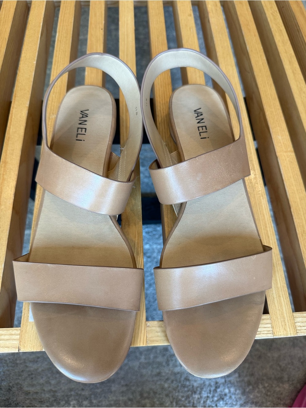 Vaneli Tan Strappy Sandals Size 11N